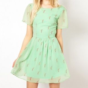 Sugarhill Boutique Lace Up Back Dress in Milkshake